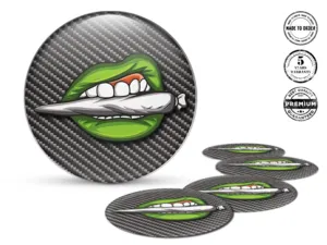 Wheel Emblems Brand Silicone Sticker Style